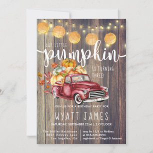 Camion Vintage Bois Rustique Anniversaire Automne