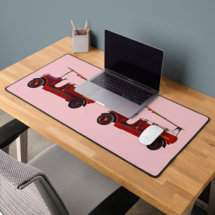 Camion Vintage Rouge Avec Échelle De Survol,