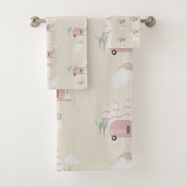 Camionnette rose motif terreux  (En situation)