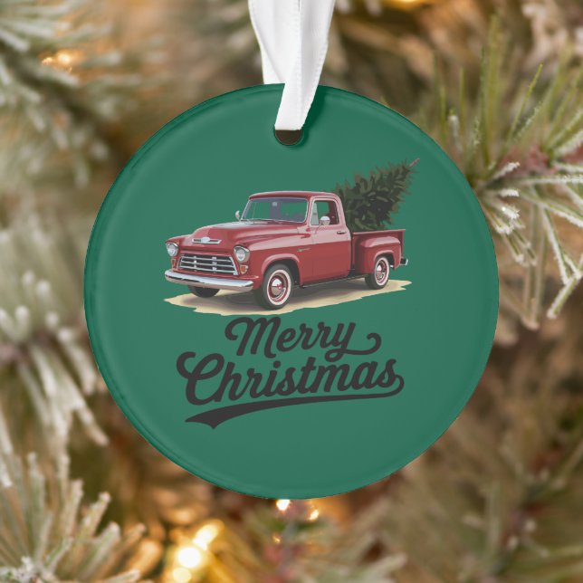 Camionnette rouge arbre de Noël vintage Noël (Arbre)