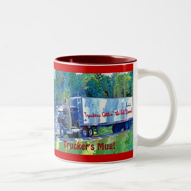 Camionneurs Café Pause-Boire Mug (Droit)