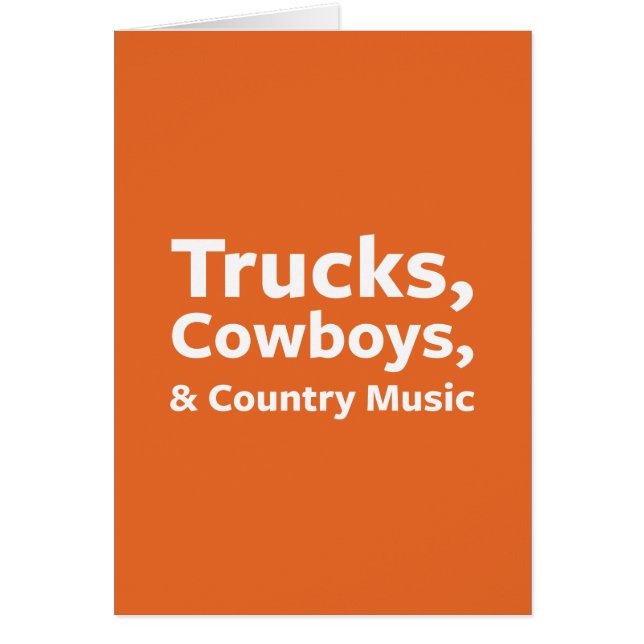 Camions, cowboys et musique country (Devant)