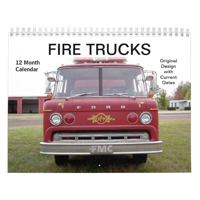 Camions d'incendie - Calendrier des 12 mois (Protection)