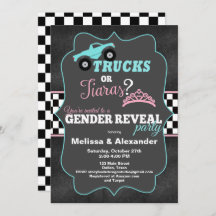 Camions ou Tiaras Genre Reveillez les invitations