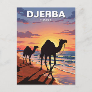 Camions sur l'île de Djerba Tunisie Carte postale