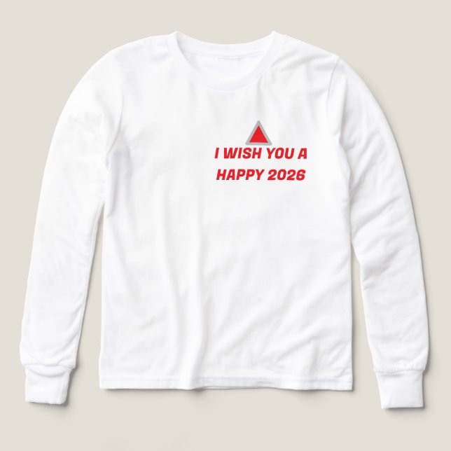 "Camiseta Adolescente Feliz Año Nuevo 2026  (Motif recto)