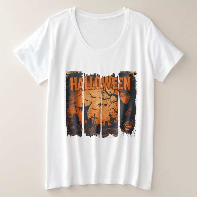 Camiseta La Parca, Bruja y Calabazas Halloween (Design devant)