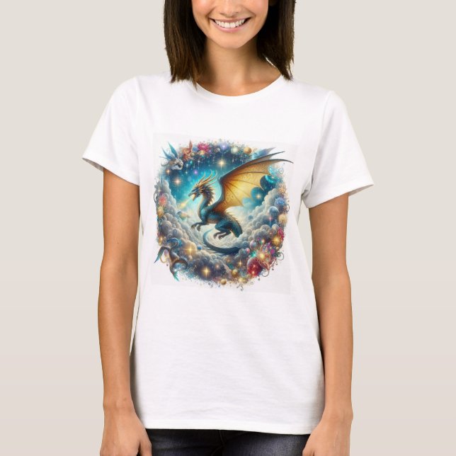 Camiseta Tshirt t shirt donna woman mujer Dragone (Devant)
