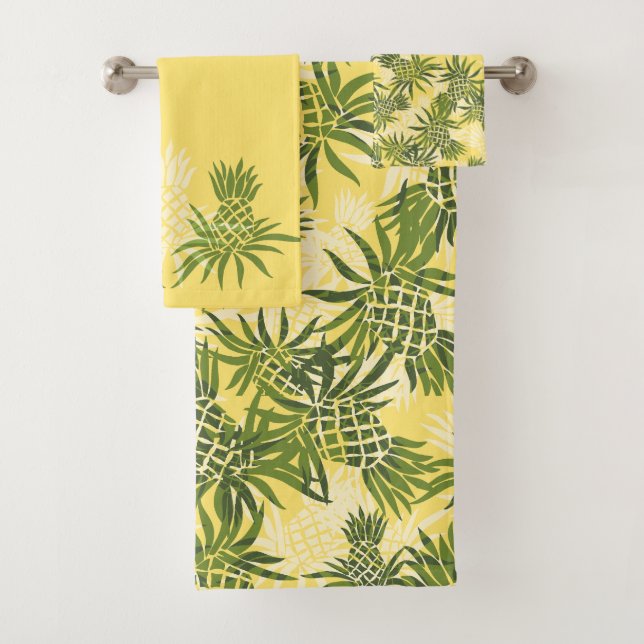 Camo Ananas Hawaïen Tropical Coordonnée-Jaune (En situation)