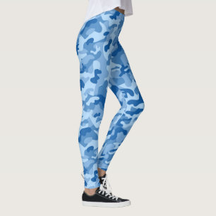 Camo Blues Imprimé Personnalisé Dames Leggings