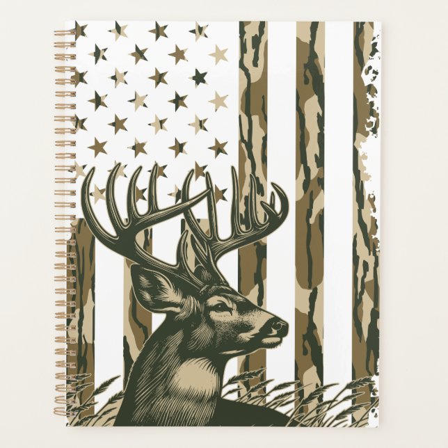 Camo Bottomland Drapeau américain Chasse aux Cerfs (Devant)