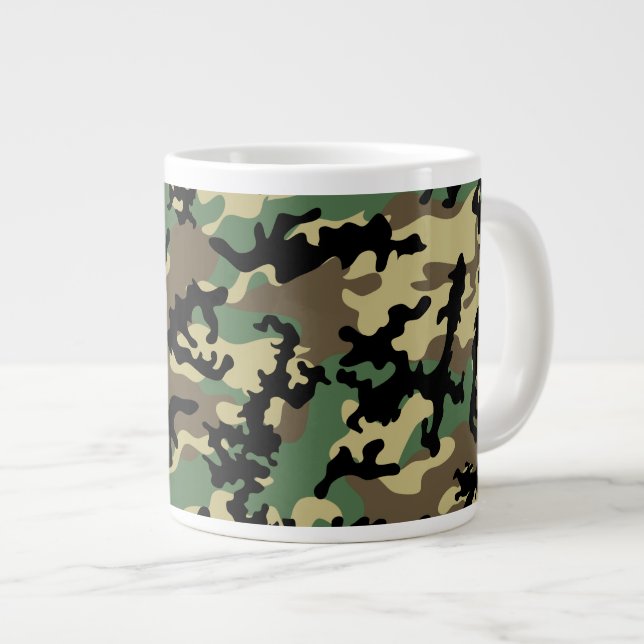 Camo camo de bois classique Mug (Devant droit)