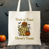 Camo Chasseur de bonbons Ghost Trick ou sac de tra