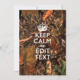 Camo Deep Woods Automne Gardez Le Calme Votre Text