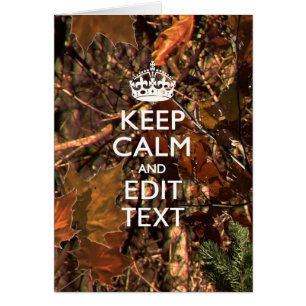 Camo Deep Woods Automne Gardez Le Calme Votre Text
