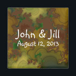 Camo Fractals Mariage Favor Magnet<br><div class="desc">Ce Camo Fractals Wedding Favor Magnet présente ma conception fractale art numérique et est parfait pour les Mariages de Camo,  Mariages campagnards ou Mariages de Redneck!</div>