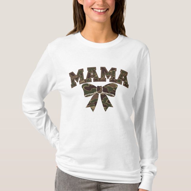 Camo Mama T-Shirt pour femmes décontracté (Devant)