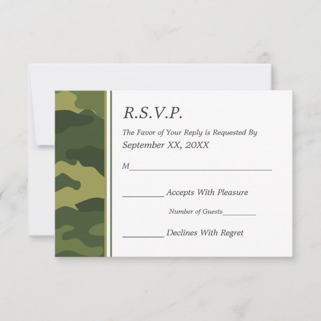 Camo Mariage militaire RSVP (Devant)