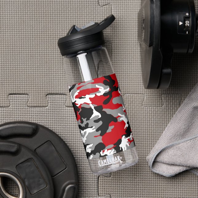 Camo noir rouge Camelbak bouteille d'eau (Enterrement de vie de garçon)