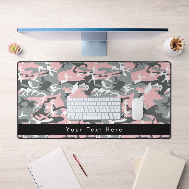 Camo rose et gris, Camouflage, Militaire, Armée (Bureau 1)