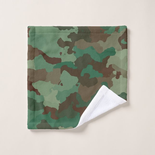 Camo vert (Gant de toilette)