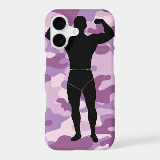 Camo violet avec Coque iphone Bodybuilder