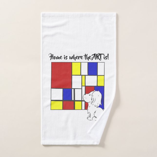 Camomille Inspirée de Mondrian (Serviette à main)