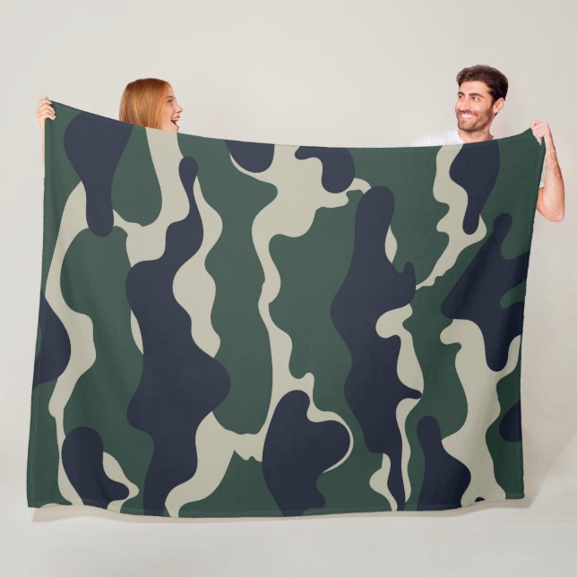 Camouflage 6 60x80 Couverture polaire (En situation)
