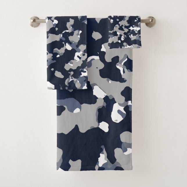 Camouflage blanc gris bleu Motif Camo (En situation)