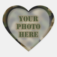 Camouflage Coeur Stickers Photo