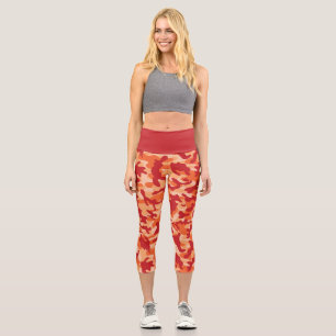 Camouflage de lave Apricot Capri Leggings