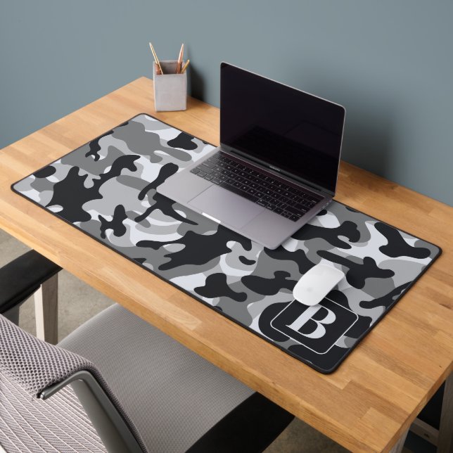 Camouflage de Monogramme moderne personnalisé (Bureau 2)