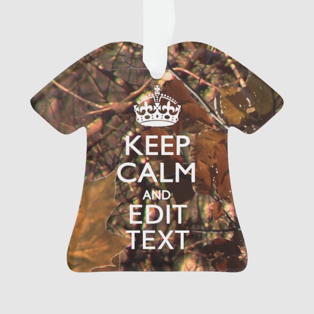 Camouflage Deep Woods Restez Calme Ayez Votre Text (devant)
