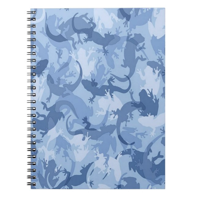 Camouflage en Reptile Bleu Carnet spiral (Devant)