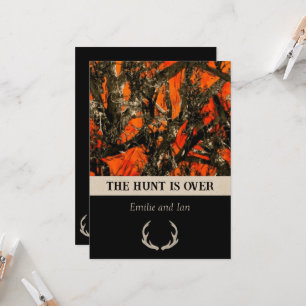 Camouflage Faire-part de mariage avec cornes de ce