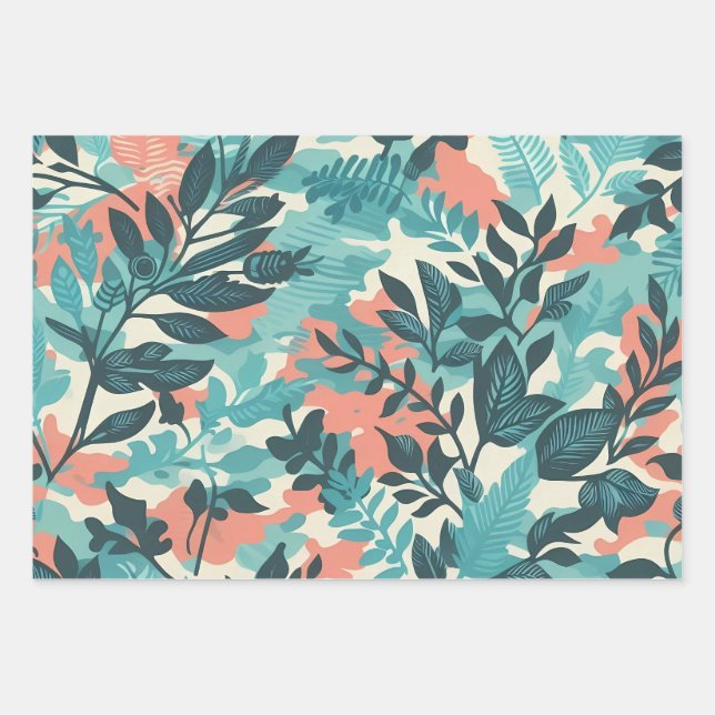 Camouflage Feuilles Abstraits (Devant)