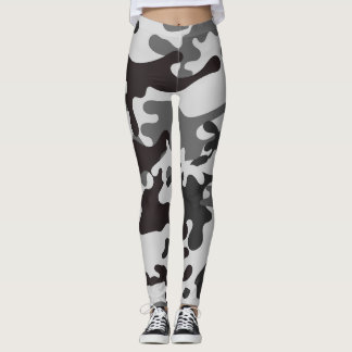 camouflage gris leggings de femme, leggings de spo
