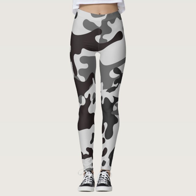 camouflage gris leggings de femme, leggings de spo (Devant)