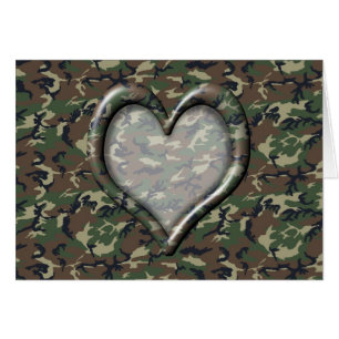 Camouflage Heart - Woodland