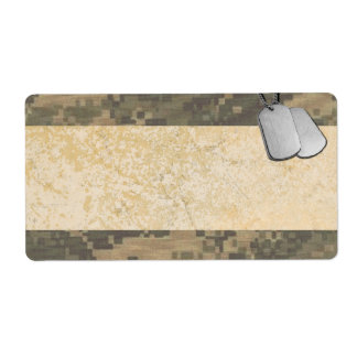 Camouflage militaire avec étiquettes de chien