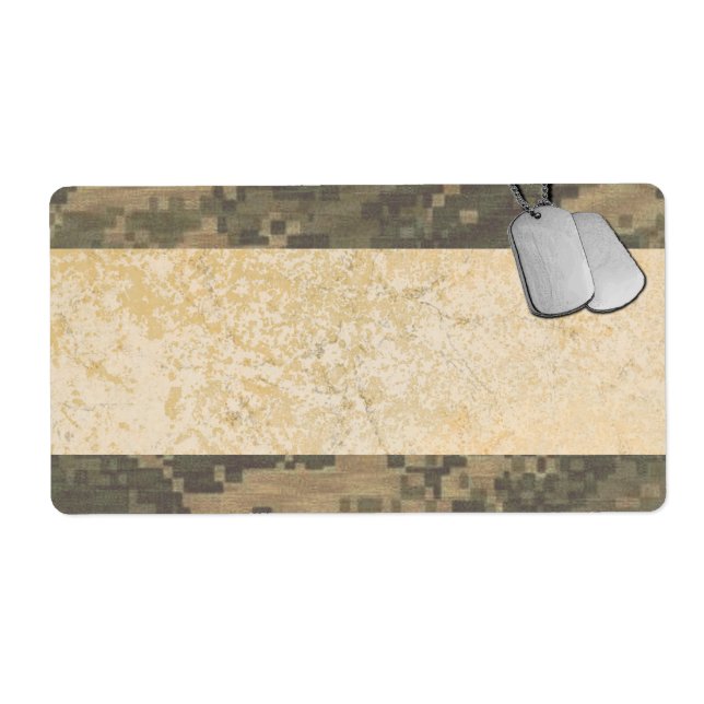 Camouflage militaire avec étiquettes de chien (Devant)