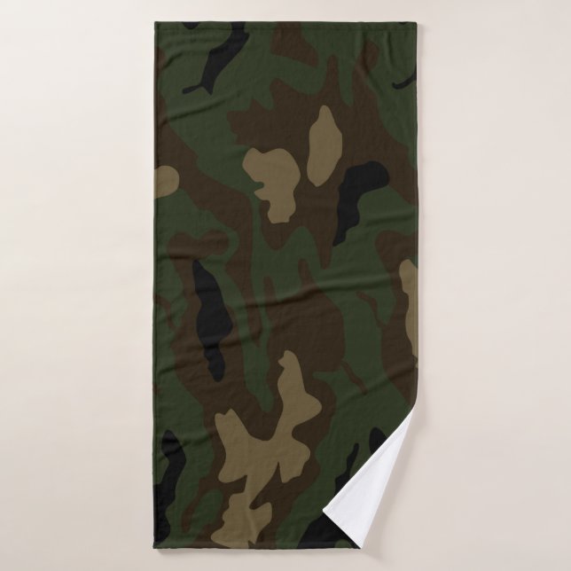 camouflage militaire motif uniforme de soldat de l (Serviette de bain)