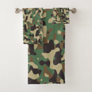 Camouflage Motif Green Army Fatigue Design
