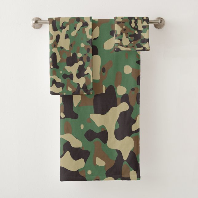 Camouflage Motif Green Army Fatigue Design (En situation)
