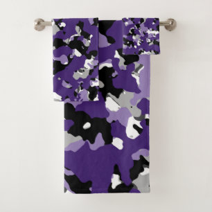 Camouflage noir blanc violet gris