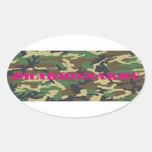 Camouflage rose Bachelorette Stickers Hashtag