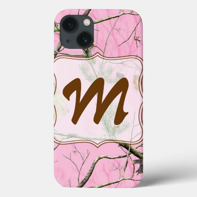Camouflage rose Chasse Monogramme Coque ipad (Verso)