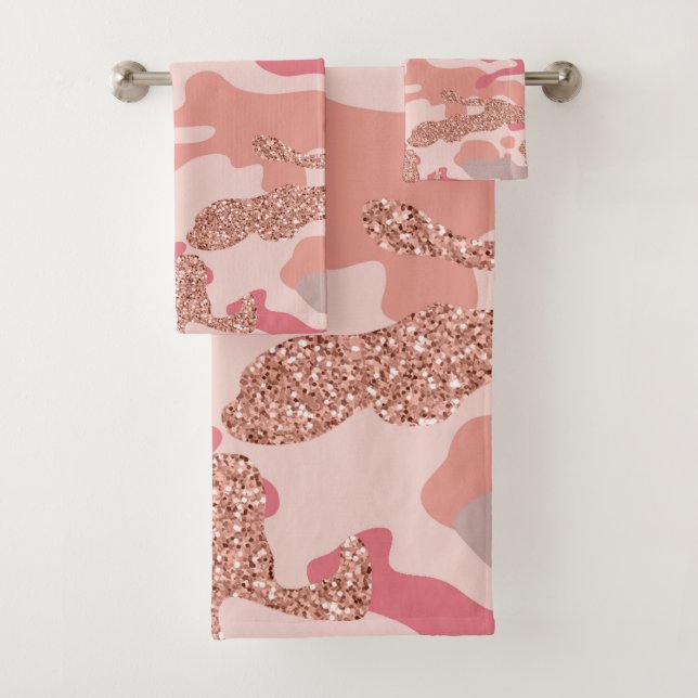 Camouflage Rose Gold Blush Pink Camo Motif de l'ar (En situation)