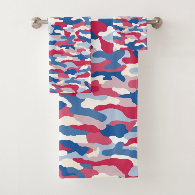 Camouflage rouge blanc et bleu (En situation)