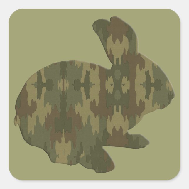 Camouflage Silhouette Stickers Bunny Pâques (Devant)